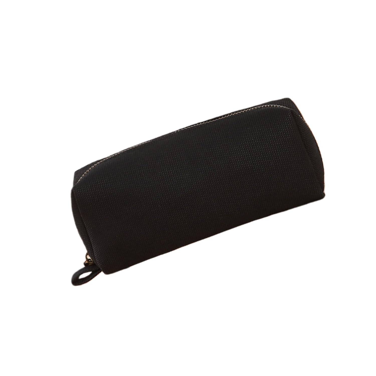 YONBEN Pencil Case, Durable Cotton Canvas Pouch Bag for Pens-Stylish and Soft (Black)