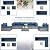 Shintenchi 7 Pieces Outdoor Patio Sectional Sofa Couch, Silver Gray PE Wicker Furniture Conversation Sets with Washable Cushions & Glass Coffee Table for Garden, Poolside, Backyard (Aegean Blue)