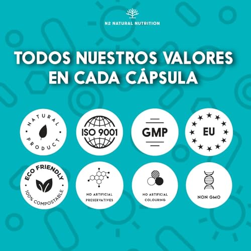 Probioticos + Prebioticos. 45 días de Tratamiento. 40 Billones de Bacterias Probióticas. Trastornos Digestivos. Con Inulina. Probioticos Intestinales Naturales. CE. N2 Natural Nutrition - Imagen 6