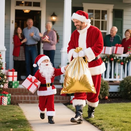 Disfraz de Santa para Niños 9 piezas Talla S miniatura 6
