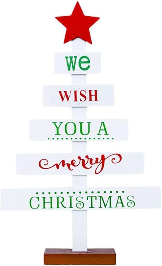 YYZKYTO s Artificial s Wooden Desktop Decorations Merry Christmas Party Decor Commemoration Day