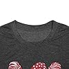 Christmas Gnome T Shirt Women Funny Graphic T-Shirt Gnomes Tee Short Sleeve Tops Holiday Clothes Red Grey