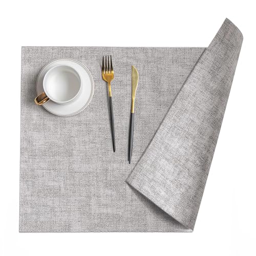 Quineehom Faux Leather Placemats Set Of 6 cover