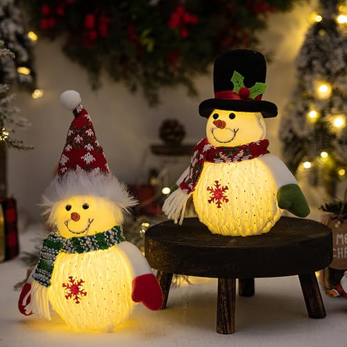 Schneemann Weihnachtsdeko Innen Beleuchtet, Weihnachtsfiguren-...
