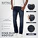 Buffalo David Bitton Men's Slim Boot King Jeans, Whiskered and Sanded Indigo, 40W x 32L