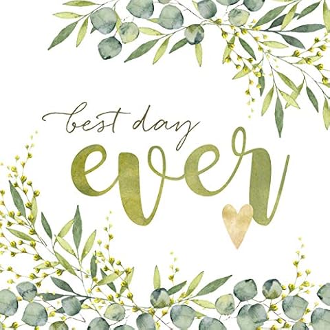CasaJame Servietten 3-lagig 33x33cm Best Day Ever Cover