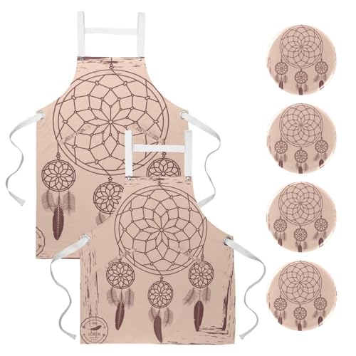 Tablier de cuisine pour pâtisserie avec 4 broches de maintien