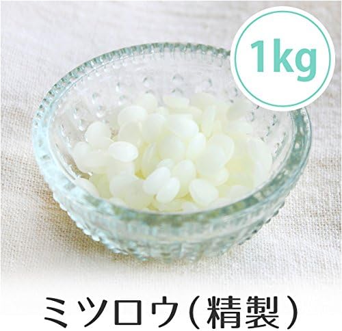 Amazon マカダミ屋 蜜蝋1kg 精製 ミツロウ みつろう ビーズワックス ホワイト 白 業務用 大容量 マカダミ屋 化粧品原料 原液 通販