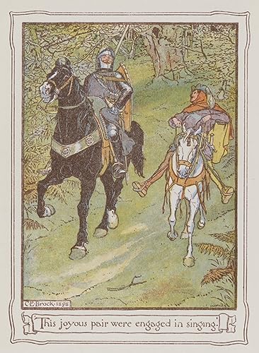 Pintura mural en lienzo decorativo de la ilustración de Ivanhoe por Brock, 60x90cm