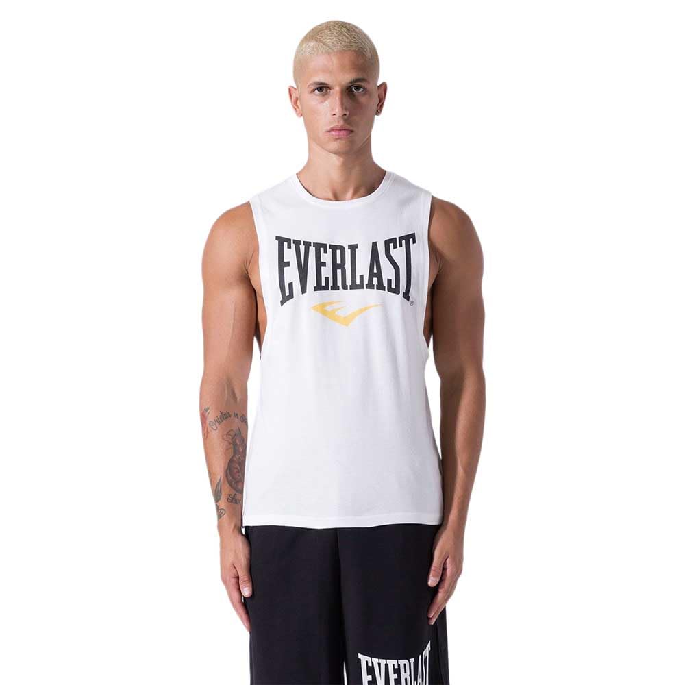 Everlast White Logo Sleeveless T-Shirt M