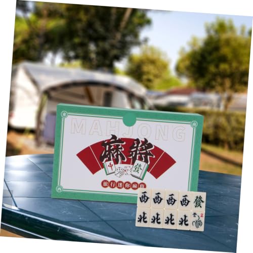 Set Mini Mahjong portátil compacto para espacios pequeños miniatura 4