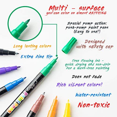 28 Paint Pens Paint Marker Pens, Water Based Colors 13.99 (60 OFF