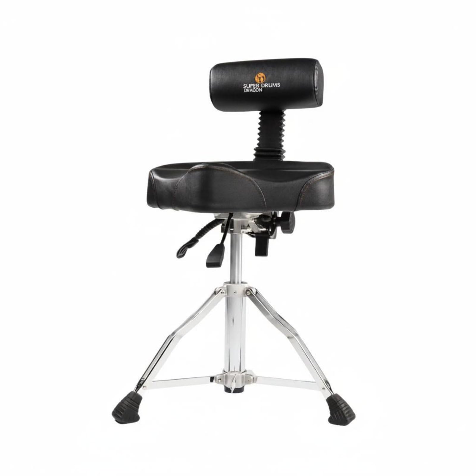 kowaku Asiento de Batería Ajustable Trono de Batería Taburete de Batería Silla para Baterista con Ajuste de Altura y Asiento, SD Tambor A Ajustable con Respaldo De Presión De Aire