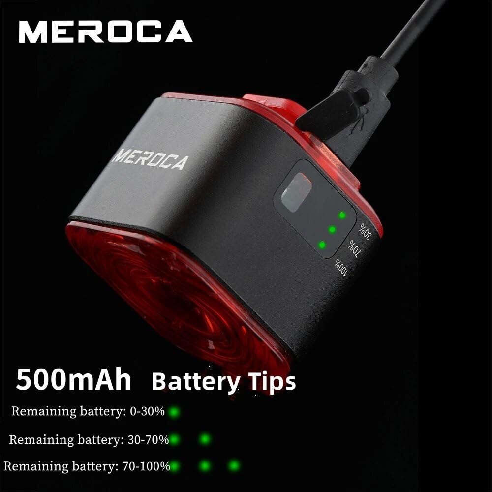 XC02 Smart Bike Fanale Posteriore 100LM LED Luminosità 500mAh Batteria IPX6 Impermeabile Luce di Avvertimento Della Bicicletta per Bici Elettriche Mountain Bike