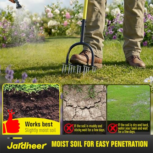 Herramienta manual para airear césped Jardineer 36" miniatura 5