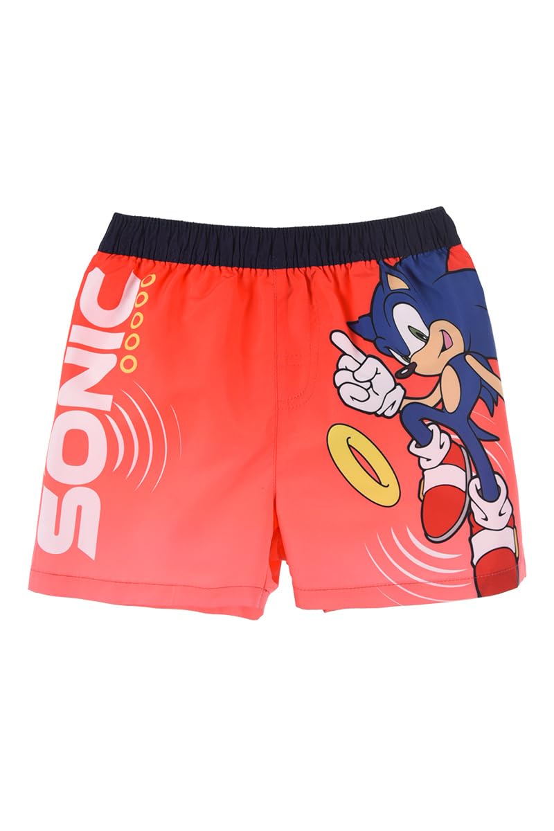 Sonic The Hedgehog Bañador para Niño, Sonic Bermudas Shorts de Baño, Bañador de Natación Infantil, Tallas 3 a 8 Años