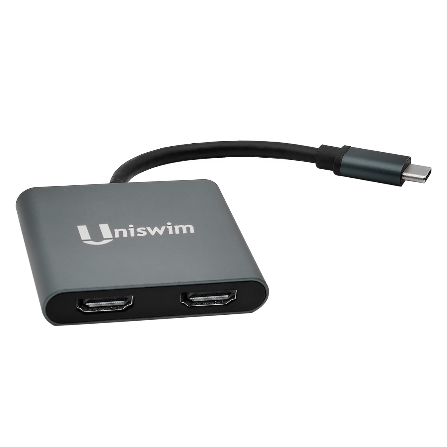 USB C to Dual HDMI Adapter 4K@60HZ, USB Type C to HDMI Converter, Type C HDMI Hub Multiple Monitors Docking Station for MacBook Pro Air/LenovoYoga/Dell XPS 13/15, Compatible with Thunderbolt 3