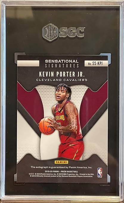 Kevin Porter Jr. Autographed & Graded SGC Auto 10 GM & Card Mint+ 9.5 From 2020 Sensational Signatures Collectible Basketball Card - 2020 Prizm Basketball Card #SS-KPJ (Cavaliers)