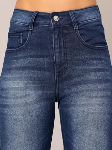 Image of Dolce Crudo Boot Cut High Rise Cropped Jeans for Women