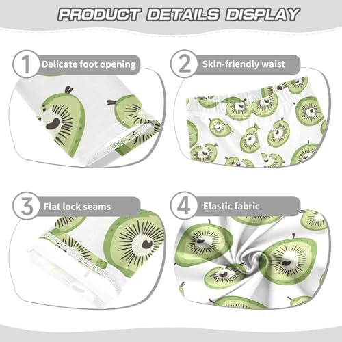 Kiwi Cartoon Fruits Girls Casual Leggings for Kids Printed Long Pant Bottoms Stretch and Soft3