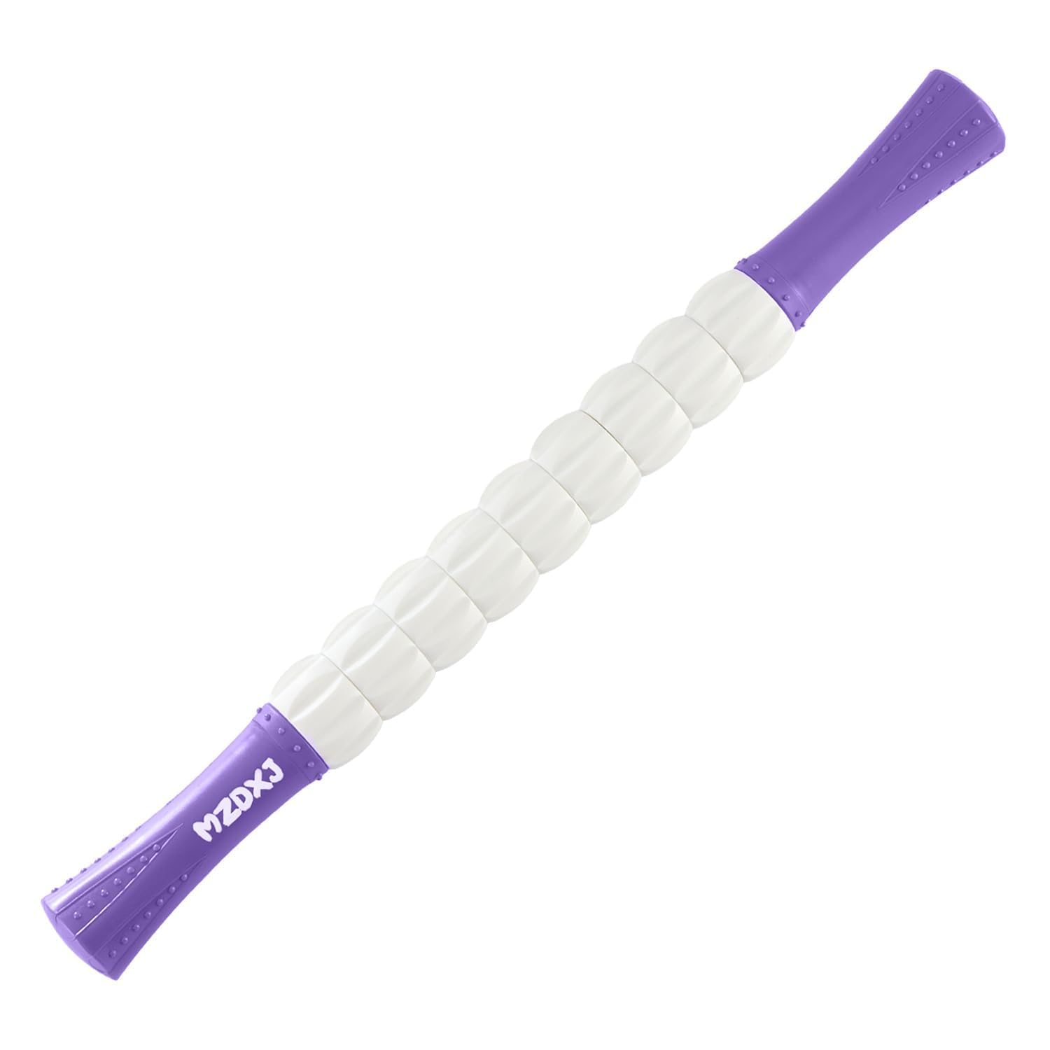Muscle Roller Massage Roller Stick- Deep Tissue Fascia Blaster for Myofascial Pain Relief, Lymphatic Drainage &amp; Body Sculpting, Handheld Physical Therapy &amp; Recovery Tool ​(Purple White)