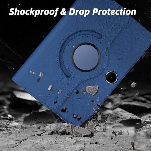 Image of TGK 360 Rotatable Smart Flip Cover for OnePlus Pad Lite 11 inch Tablet Case, Oppo Pad SE 11 inch (Dark Blue)