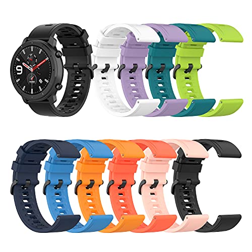 Bracelet 22mm silicone Amazfit anti irritation pour le sport