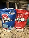 Airhead snowcone 6 oz stand alone pouches Italian ice 6 pack variety pack mix 3 blue raspberry airhead and 3 cherry airhead flavored snow cones- great party favors - 36 ounces total