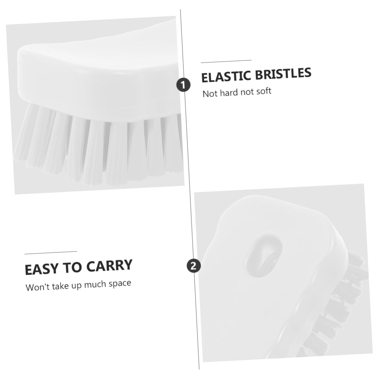 Beavorty 3pezzi Spazzola Per Unghie Setole Morbide Utensile Per La Pulizia Di Mani Piedi e Unghie Facile Da Usare e Portatile Perfetta Per Cucina e Bagno