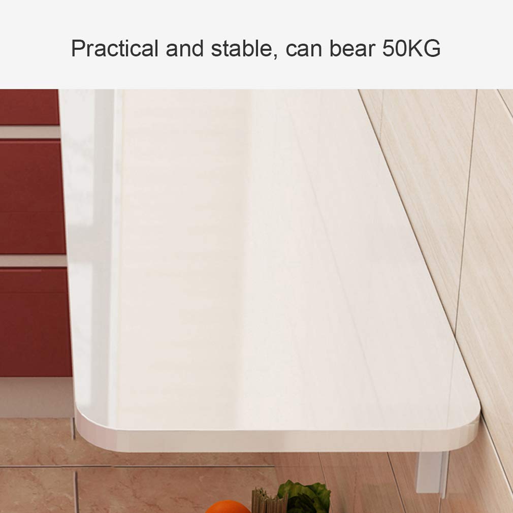 Scrivania pieghevole da parete, salvaspazio, per casa, ufficio e cucina (61 x 30 cm), postazione di lavoro moderna e minimalista con accessori, design compatto per piccoli spazi