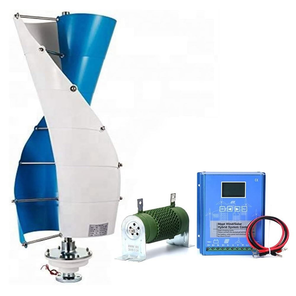 3000 Watt Wind Turbine Generator Kit, 3KW Windmill Generator, 24V 48V 96V 120V Free Energy Generator, Vertical Axis Wind Generator for Home Use(120V)