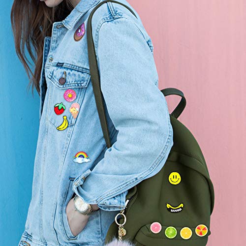 Mjartoria 40+ Pcs Cute Acrylic Lapel Pins For Backpack-Food Fruit Aesthetic Novelty Cartoon Brooch Badge Pin Set For Clothing Bags Jackets #TOP1