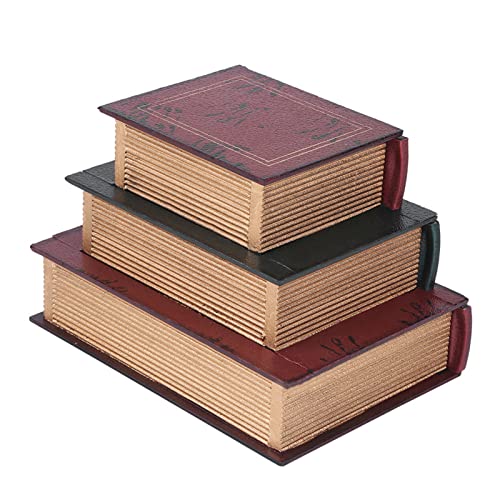 Dioche Box Fashionable Book Shape Jewelry Storage Chest Box Case Holder Organizer - Durable Fibreboard with 3 Layers Drawer Design for Bracelets, Earrings, Necklaces, and More