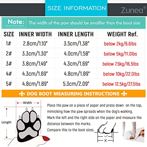 Zunea Pfotenschutz Hundestiefel für Kleine Hunde Wasserdicht rutschfest Welpenschuhe Verstellbar Reflektierend Haustierstiefel Weiche Chihuahua Pfotenschütz Schuhe für Spazierengehen Schwarz 3#