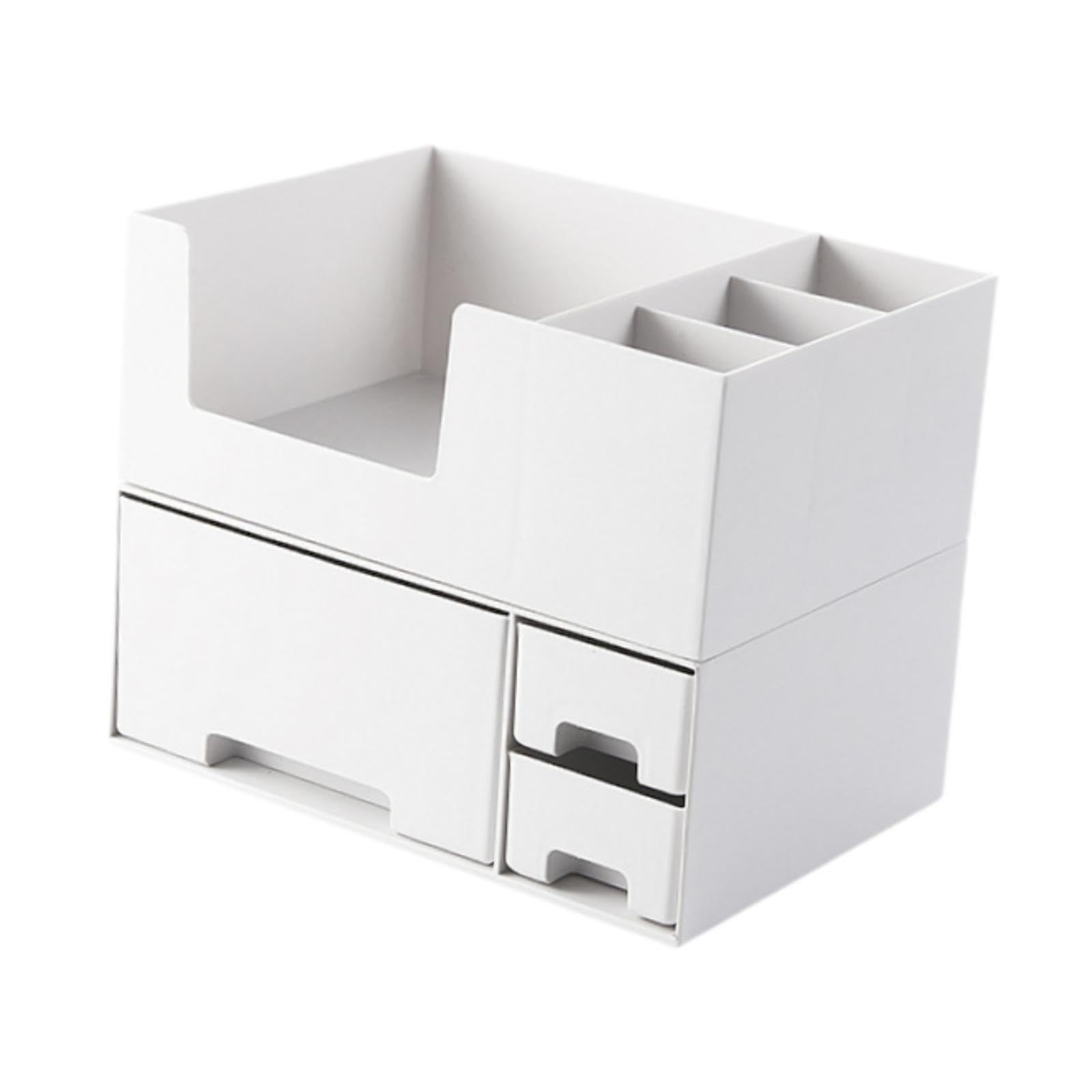 Enakshi (LABEL) Creations Desktop Drawer Organiser Saving Space Cosmetic Storage Box for Dresser Table WhiteHome & Garden|Household Supplies & Cleaning|Home Organization|Storage Boxes