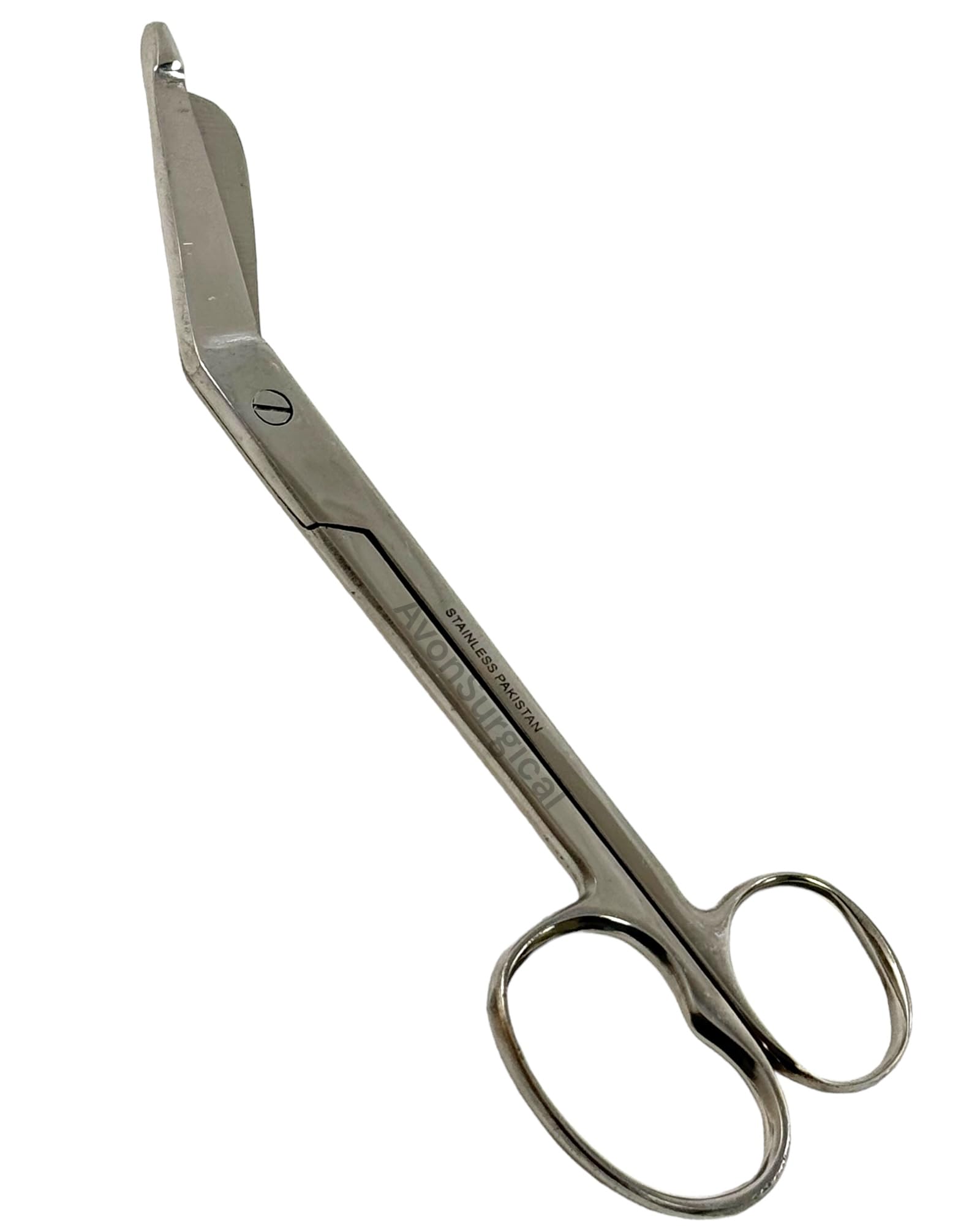 Bandage Cutting Scissors with One Large Ring, Blunt Tips, and Angled Blades - EMT Nurse Bandage Scissors - Stainless Steel (7.25