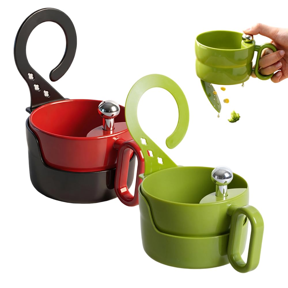 Faucet Hanging Strainer, 2 in 1 Food Fruit Vegetable Drain Shelf Sink Storage Holder (Green+Red)