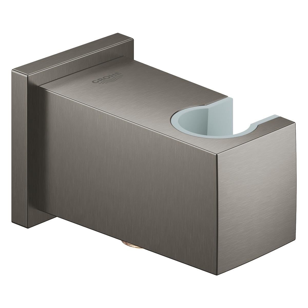 Grohe 1/2 çıkış açısı, sabit duvar askısı, telefon, Euphoria Cube, 8,8 x 5,2 x 8,8 cm, fırçalanmış grafit (referans: 26370AL0)