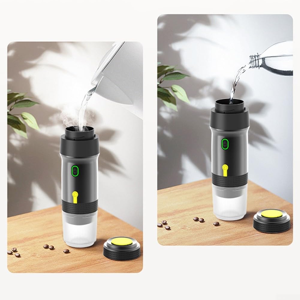 Elektrische Reisekaffeemaschine Schnell Aufheizung(Black A)