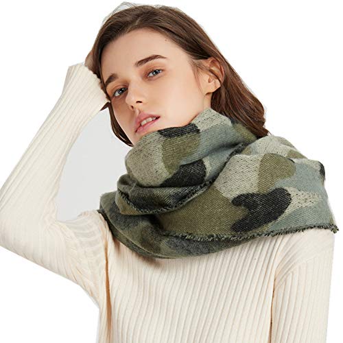 September Home Camo Pashmina Winter Scarf Camoflauge Blanket Outdoor Fashion Scarf Wraps Shawl Handmade Scarves For Woman Man (Camouflage) #TOP23