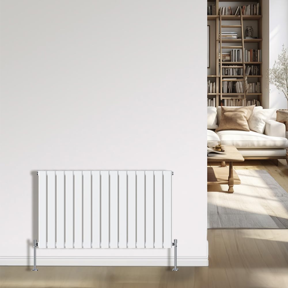 Nrg White Radiator 600X1020mm Single Flat Panel Bathroom Designer Radiator