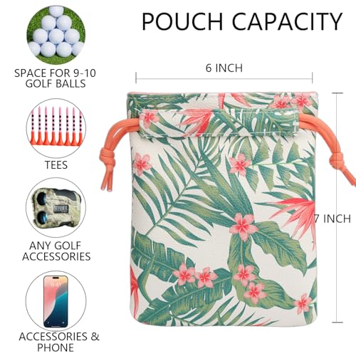 Accessoire de golf portable pochette cuir synthétique hawaïenne - 2