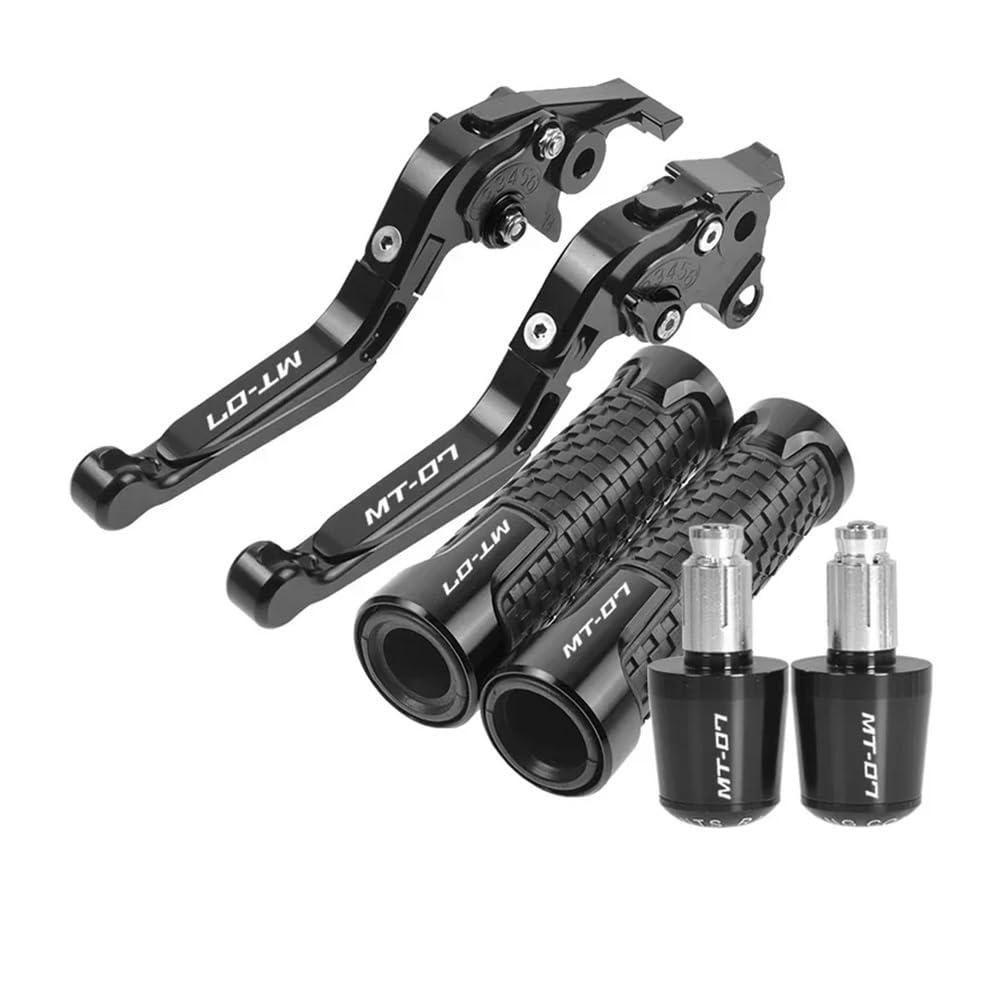 XVAsdgAER Motorcycle Brake Clutch Levers Handlebar Grip for Ya&maha MT-07 FZ-07 2014-2019(Black)