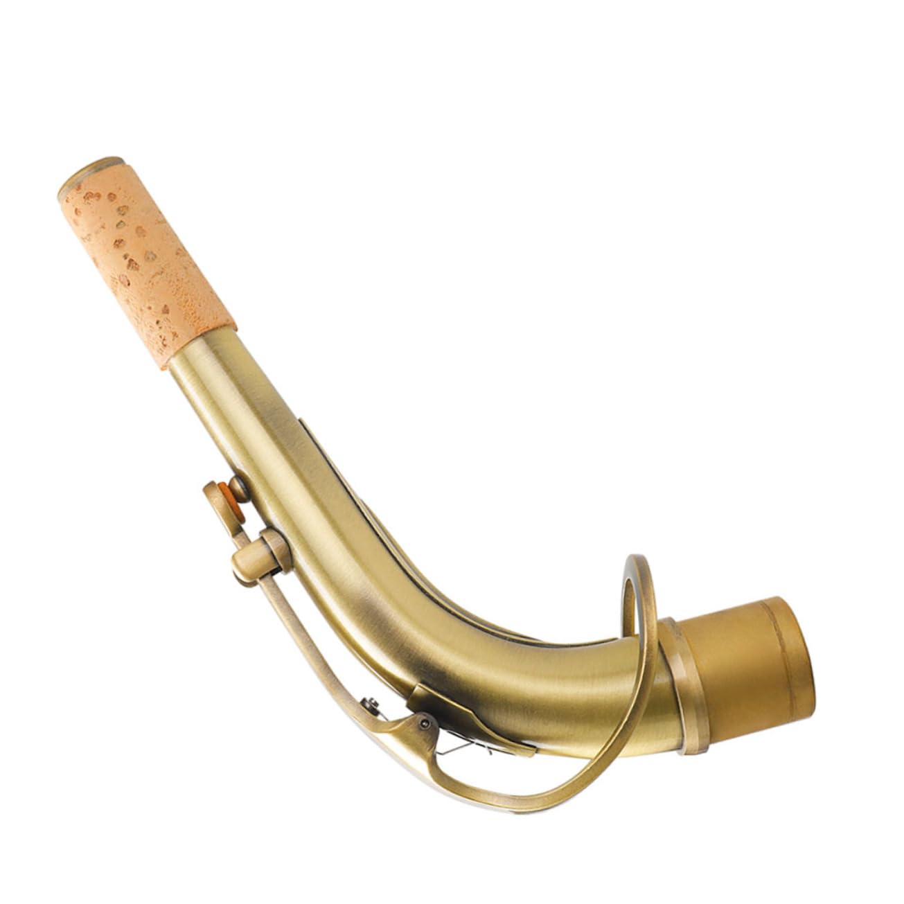 HANABASS Collo per Sax Contralto in Ottone Anticato Accessorio Sostitutivo Resistente e Decorativo per Saxophone