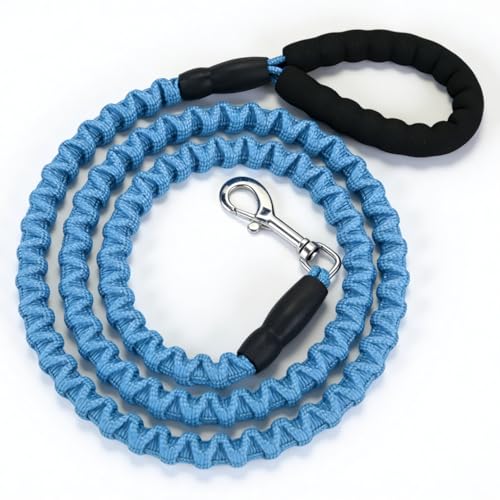 Bungee Dog Leash with Elastic Stretch Design Durable Nylon Dog Lead for Medium Large Dogs Comfortable Padded Handle Tangle-Free Training Walking Leash