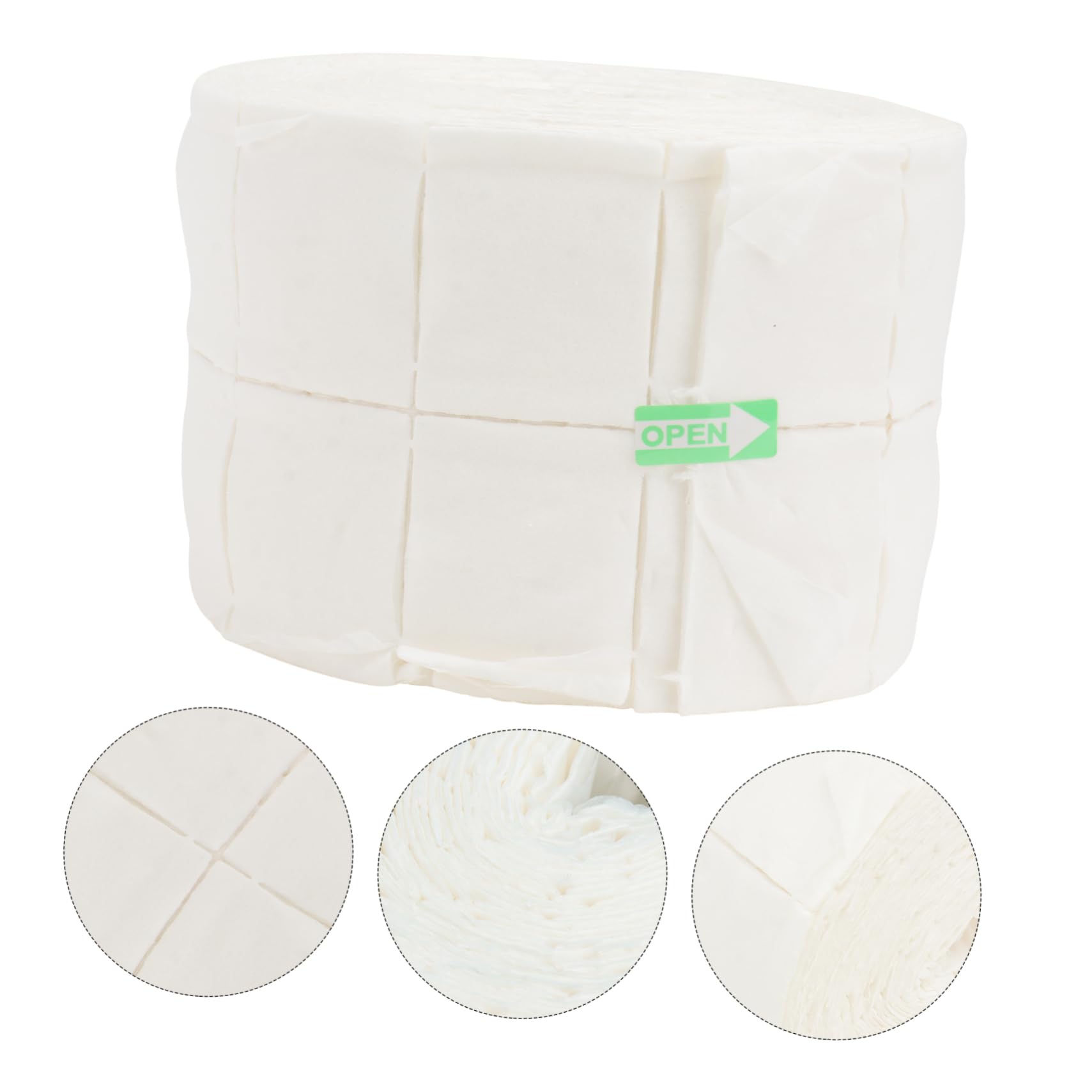 Didiseaon 2 Rolls 500pcs Comfortable Nail Polish Removal Gel Nail Polish Remover Wiping Pads Cotton Disposables 50 Pads