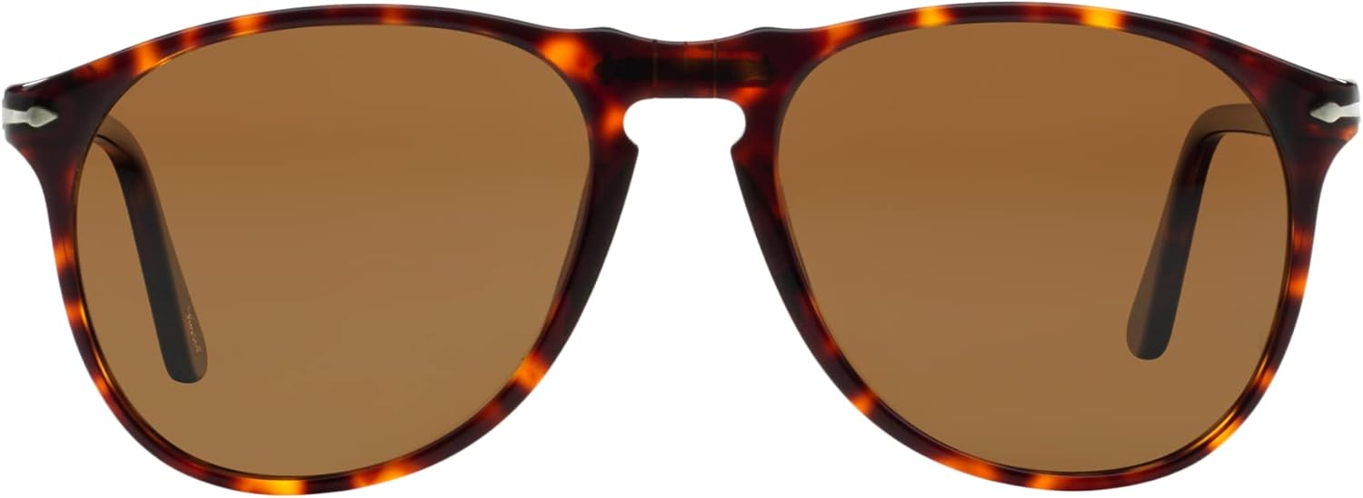 Persol Po9649s Aviator Sunglasses Havana/Brown Polarized 55 mm
