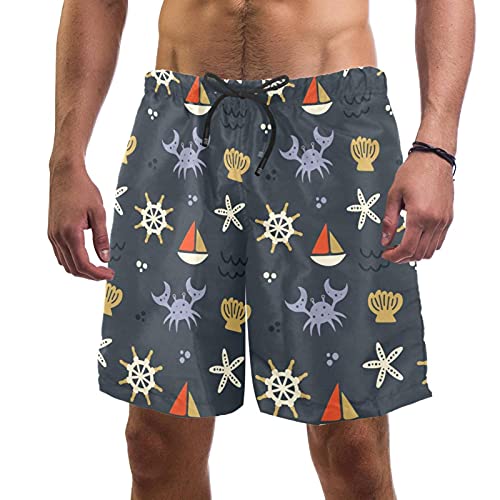 Short de bain pour homme avec doublure en maille multicolore L à XXXXL