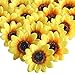 HUAESIN 50pz Fiori Finti di Girasoli Finti Grandi Teste Girasoli Finti Piccoli Mini Girasoli Finti per Decorazioni Bouquet Fiori Artificiali per Matrimoni Feste Cappello Vestiti Casa Ufficio DIY 7cm