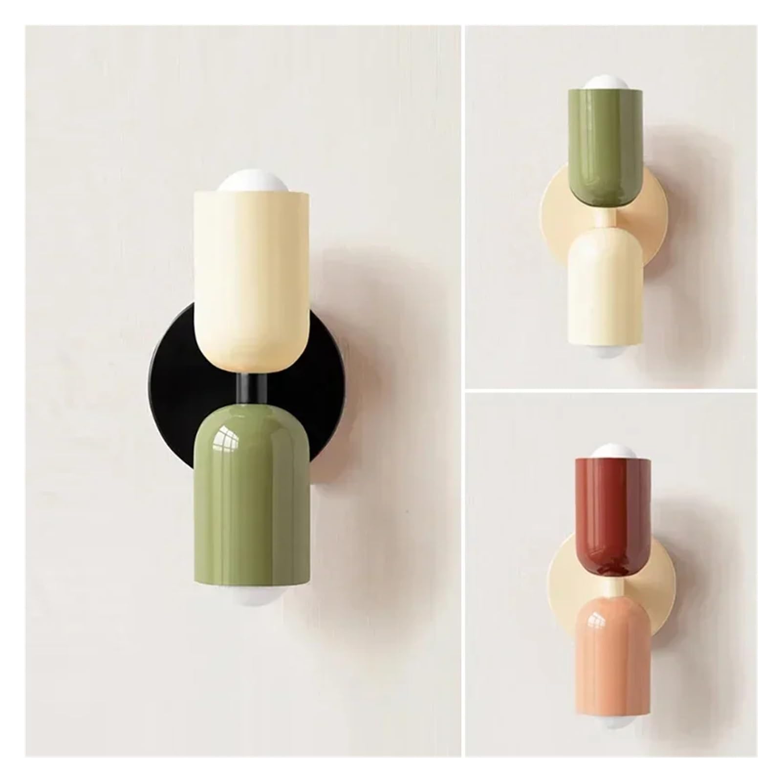 Kolorowa lampka nocna do salonu w stylu nordyckim, do korytarza, dekoracja wnętrz(Warm White,White Green Pink)